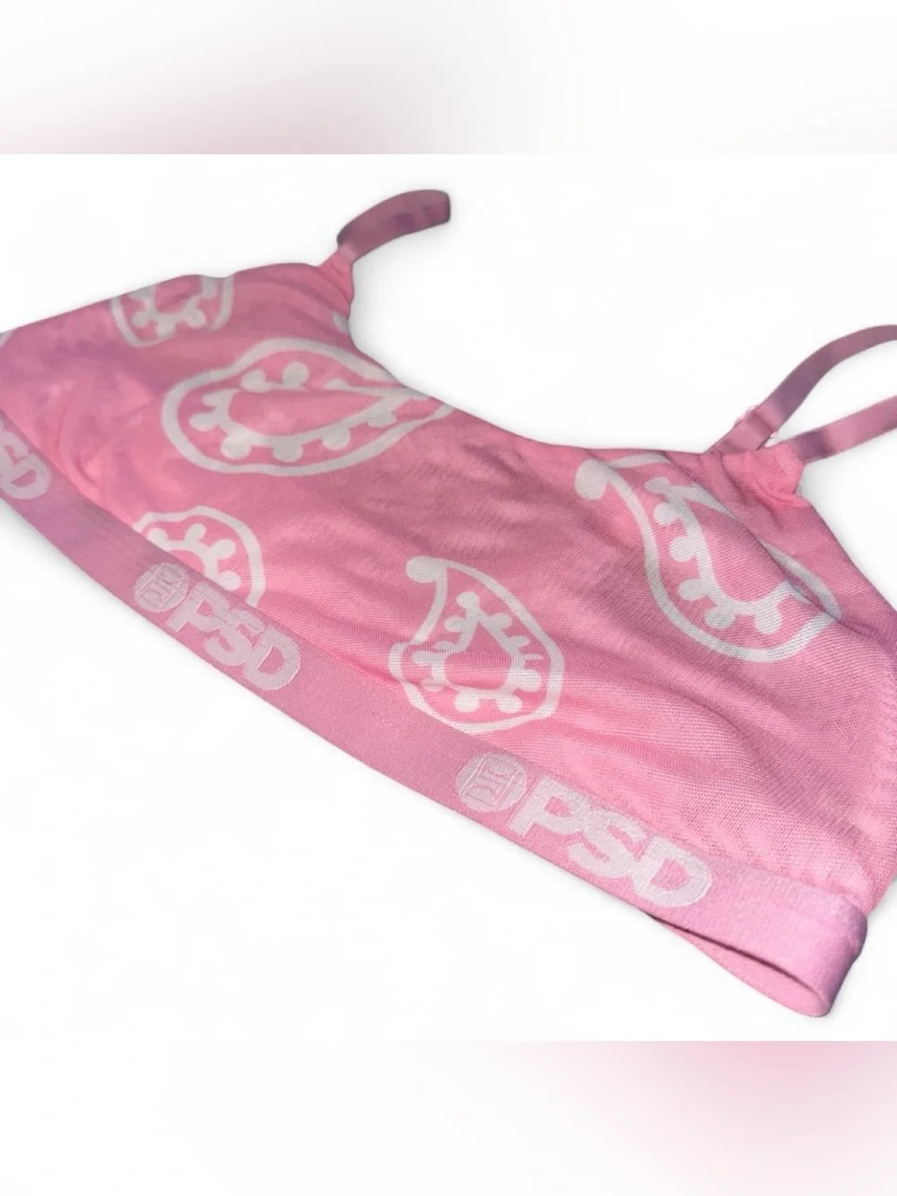 PSD Pink Paisley Crop Bralette